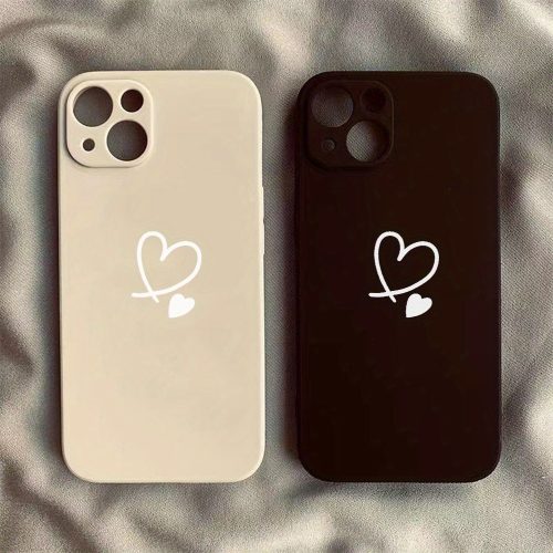 Phone Case: Minimalist Line Art Heart Pattern Phone Case, Suitable for iPhone 17, 16, 16 Pro, 16 Pro Max, 13, 14, 14 Pro, 15, 15 Pro, 15 Pro Max, 16e, XS Max, XS. Sweet and Simple Protective Case with Unique Niche Design to Avoid Duplicates