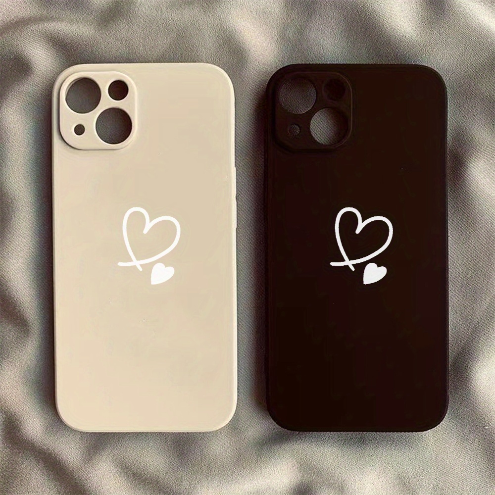 Phone Case: Minimalist Line Art Heart Pattern Phone Case, Suitable for iPhone 17, 16, 16 Pro, 16 Pro Max, 13, 14, 14 Pro, 15, 15 Pro, 15 Pro Max, 16e, XS Max, XS. Sweet and Simple Protective Case with Unique Niche Design to Avoid Duplicates