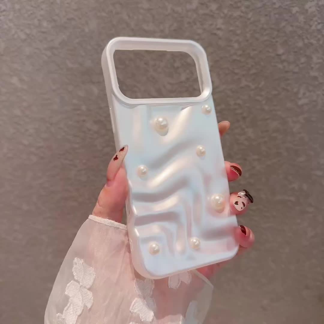 Phone Case: Premium Three-Dimensional Pearl White Pearl Phone Case, Suitable for iPhone 17 Pro Max/17 Pro/17 Air/17/16 Pro Max/16/16 Pro/16 Plus/15/15 Pro Max/15 Pro/15 Plus/11/12/13/14 Pro Max/11 Pro/11 Pro Max/12 Pro/12 Pro Max/13 Pro/13 Pro Max/14 - Image 7
