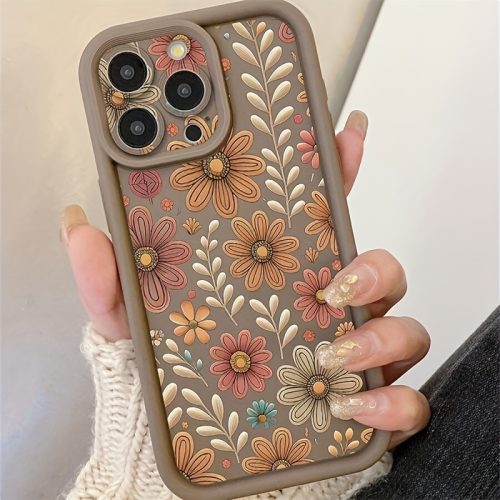 Phone Case – 1pc Floral Pattern Phone Case with Camera Protection Design, Suitable for Various Iphone Including 16/15/14/13/12 Phone Cases/11 Pro Max/Plus/X/8/7. It Is a Popular Birthday Gift And Business Present, Durable, Stain-Resistant